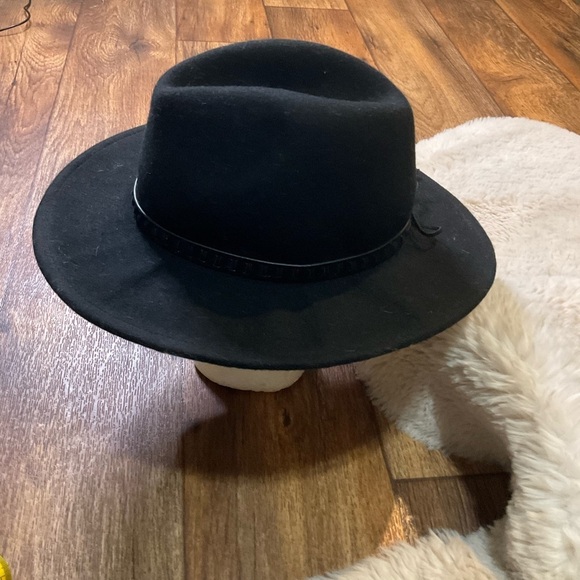 Treasure & Bond Wool Black Hat Woven Band One Size - Picture 3 of 8